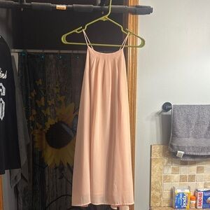 Elegant Pink Sleeveless Dress